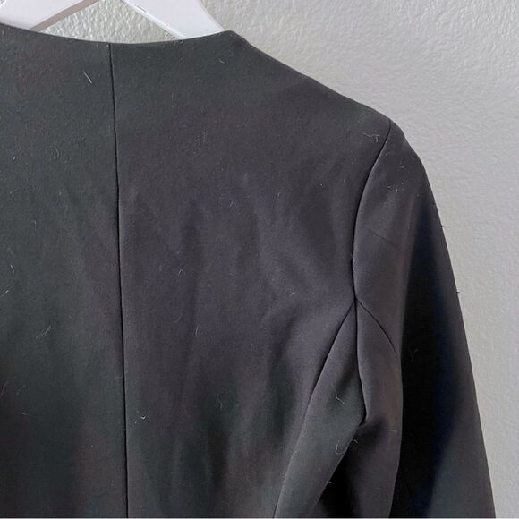 Krisa Revolve Blazer Womens Black Ponte Open & Hook Eye Closure Short Ja… - Picture 12 of 14